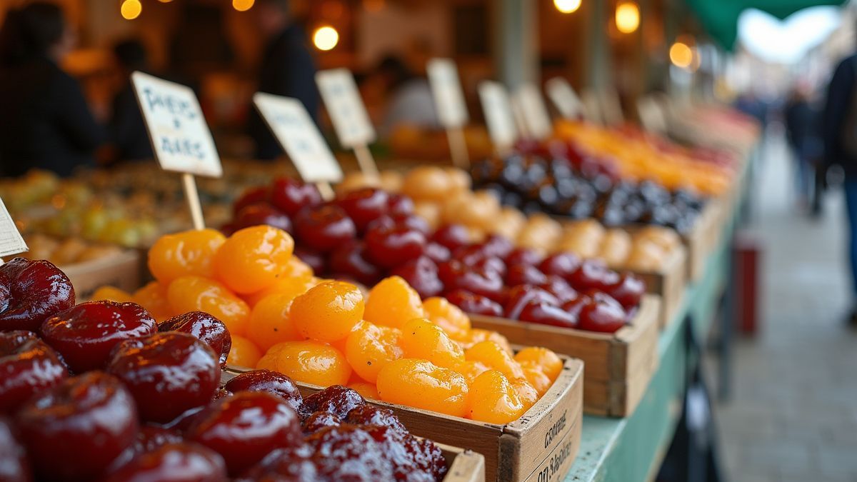 Lokaal markt met jam en spreads