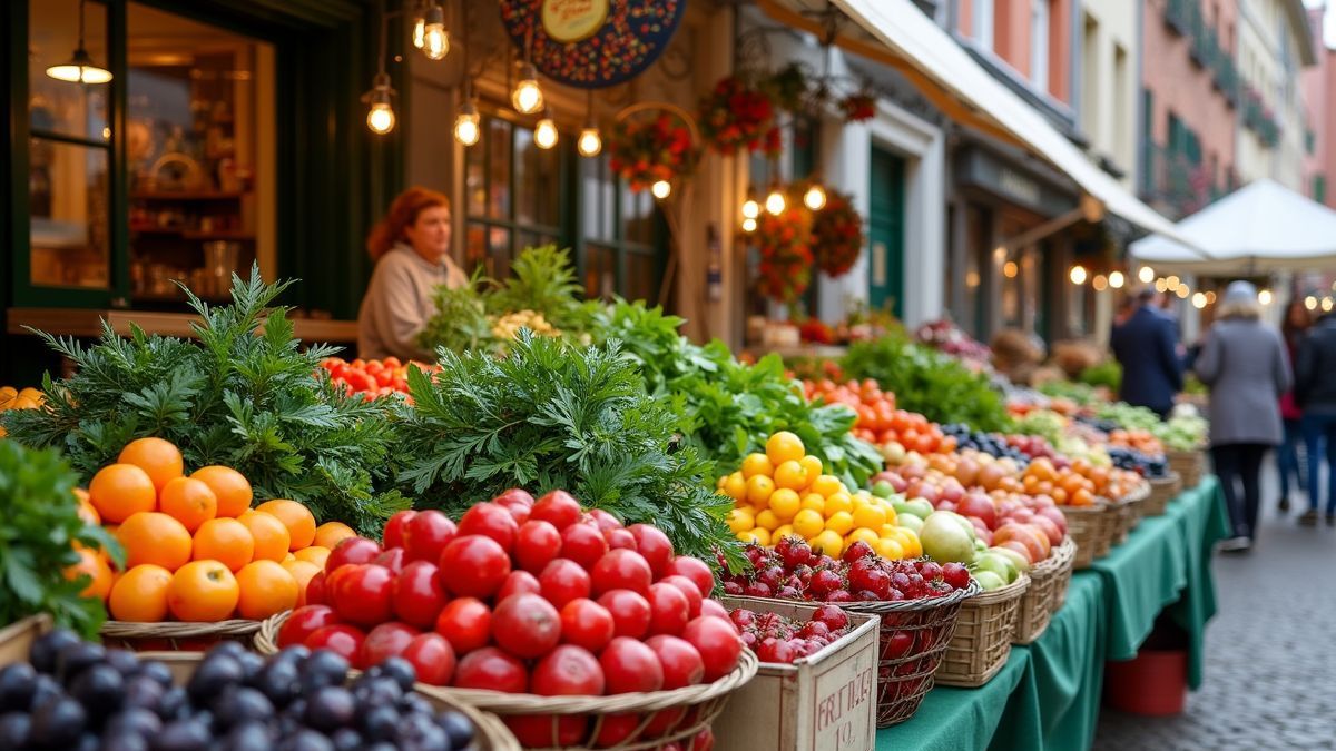 Lokale markt in Wallonië
