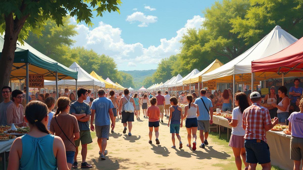 Lokale markt met ambachten en zomerse lekkernijen.