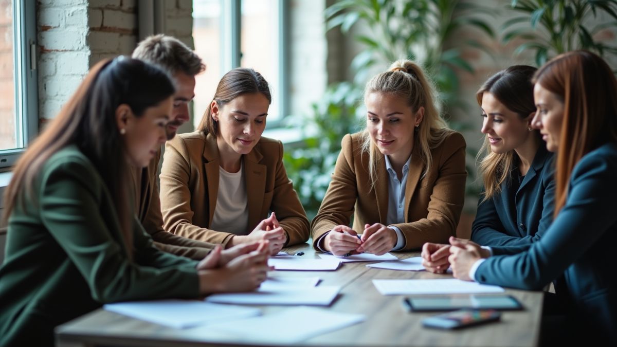 Marketingprofessionals bij een brainstormsessie