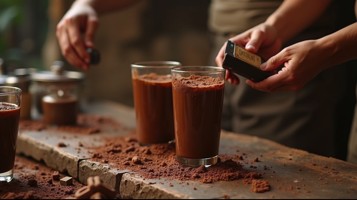 Maya's bereiden chocoladedranken