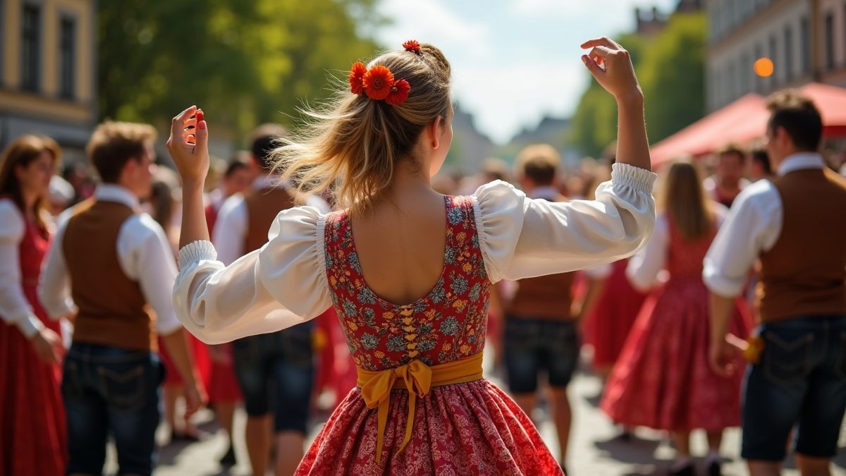 Mensen die dansen op traditionele Belgische folkmuziek