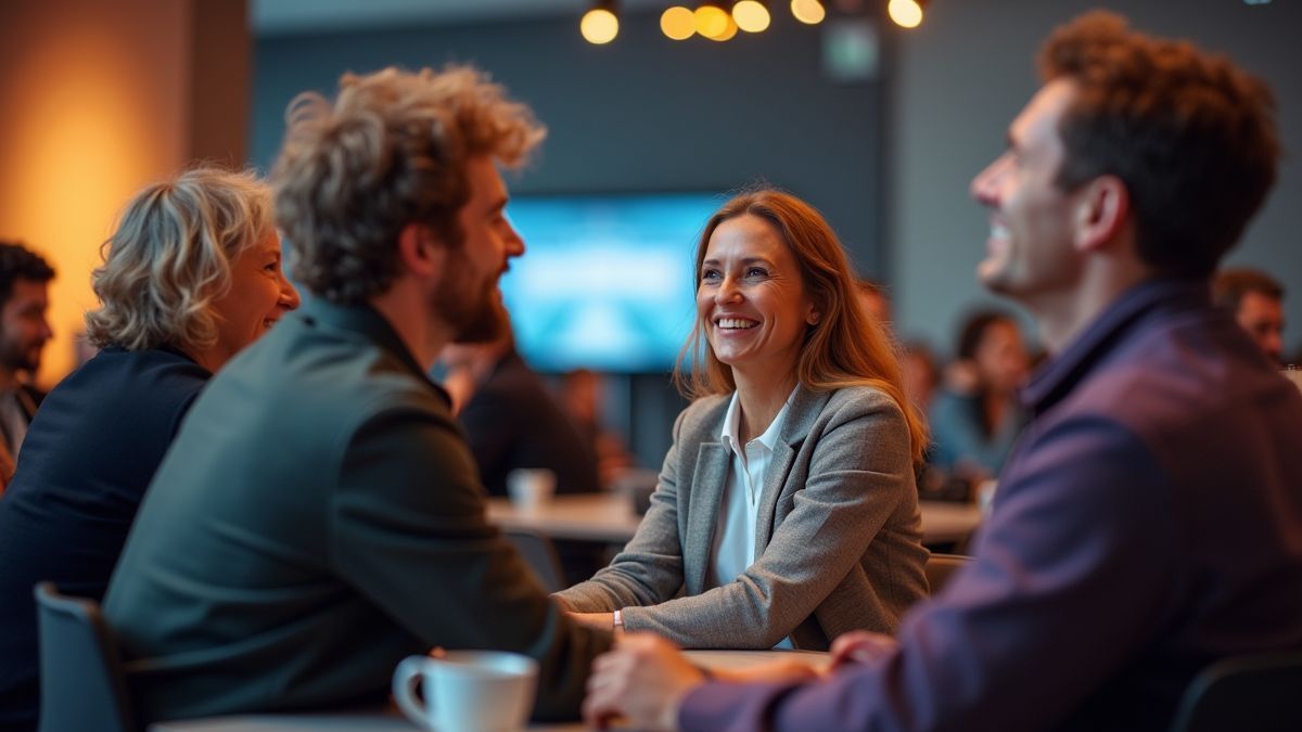 Mensen die genieten van een online evenement.