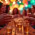 Mensen die genieten van tequila en cocktails op Tequila Dag