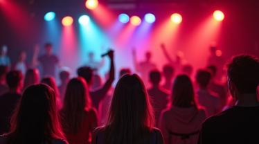 Mensen genieten van karaoke met vrienden