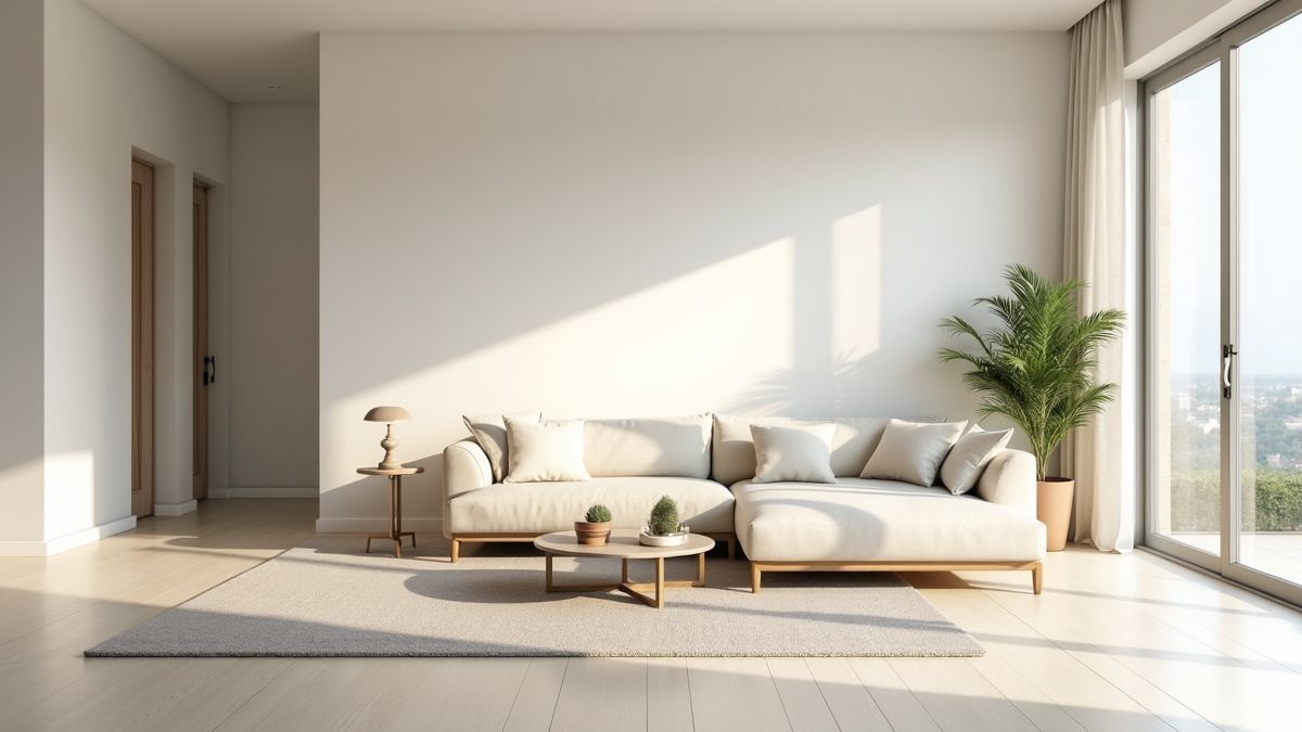 Minimalistische woonkamer