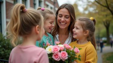 Moederdag in Antwerpen, een viering met bloemen en eten