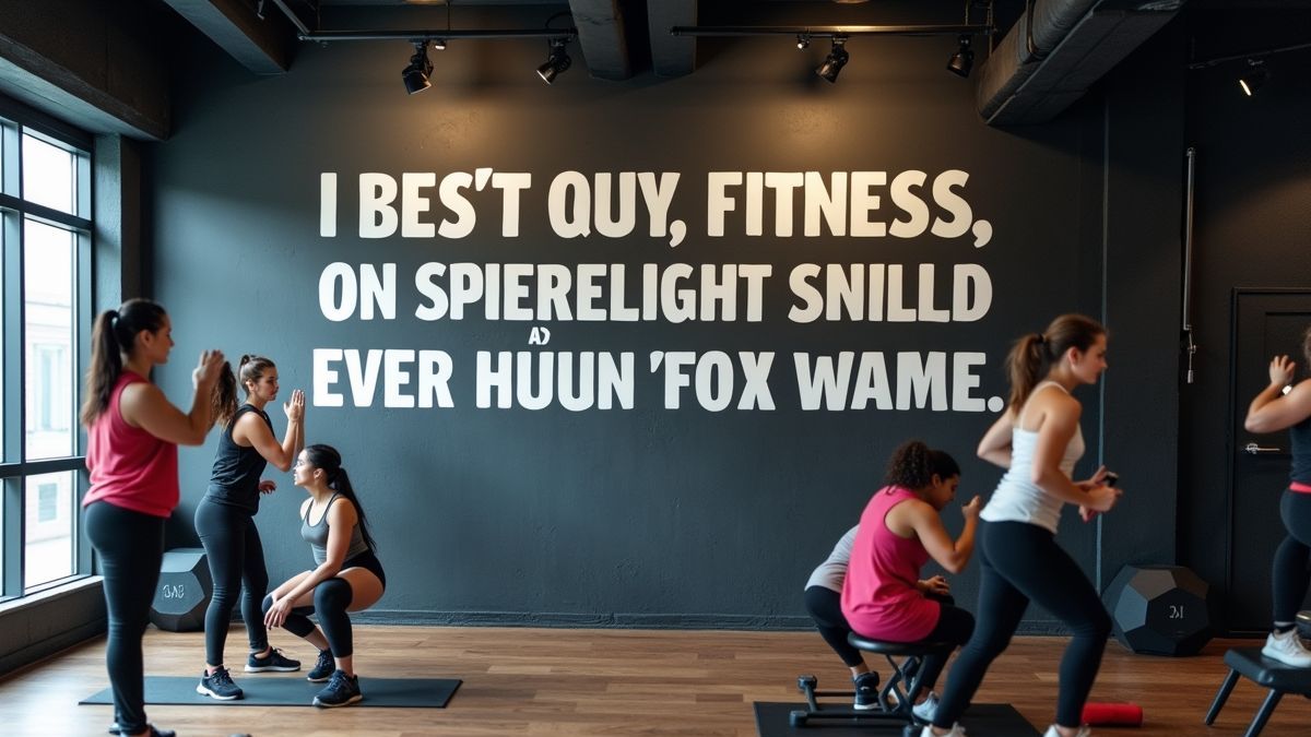 Motiverende quote op de muur van een sportschool