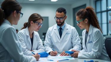 Onderzoekers werken samen in een laboratorium