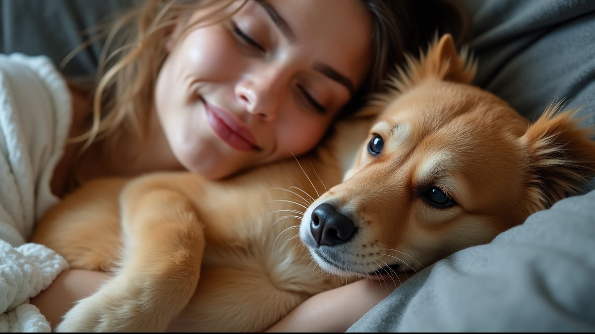 Ontspanning tussen mens en hond