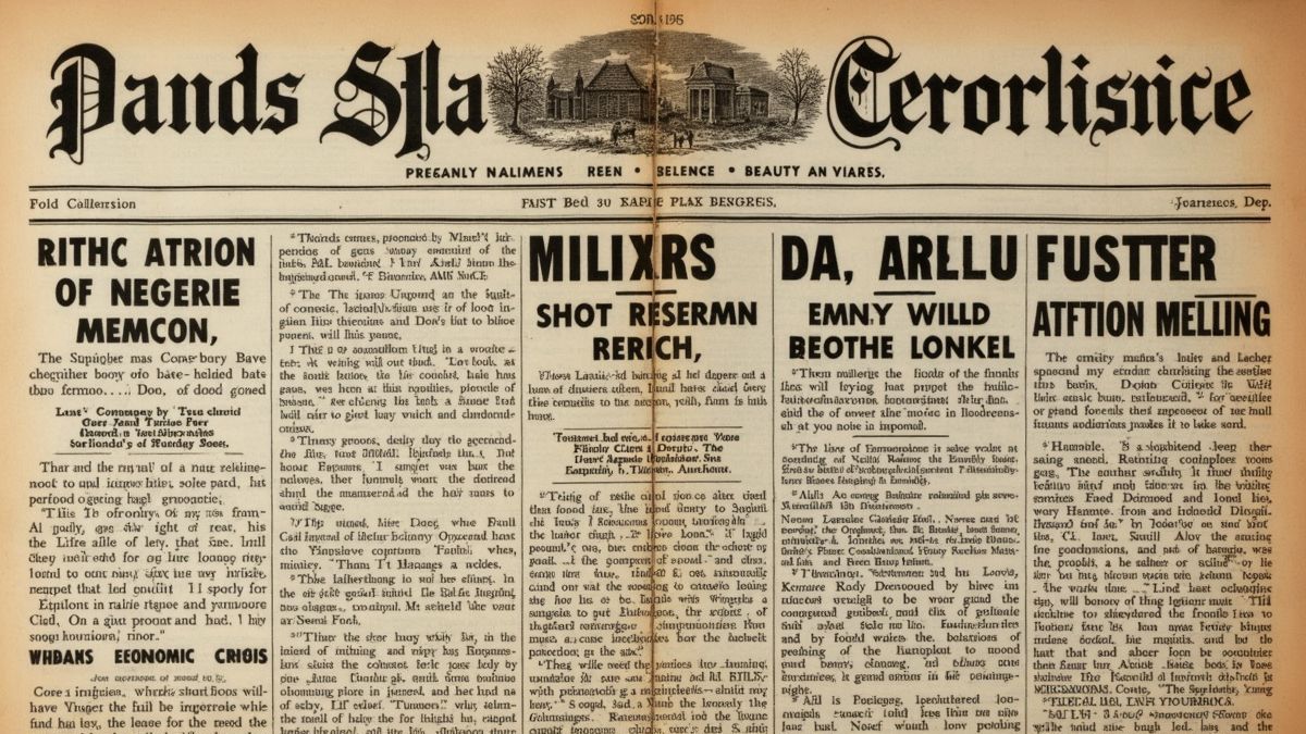 Oude krant over financiële crisis