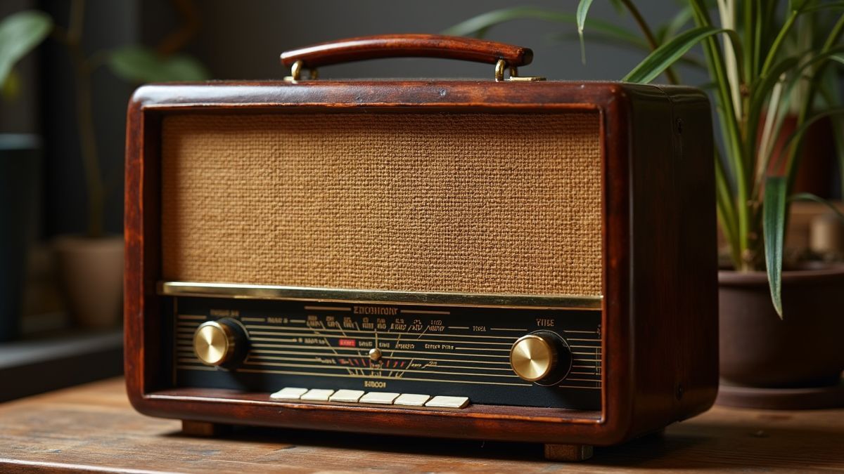 Oude radio met vintage uitstraling