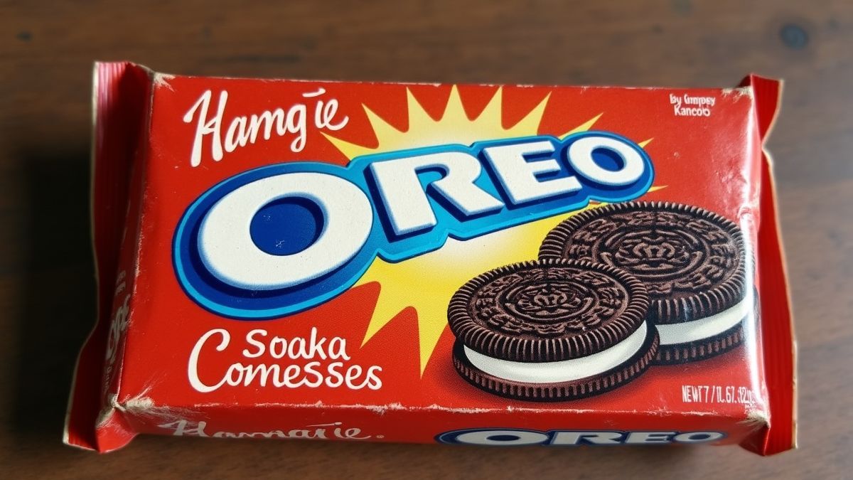 Oude verpakking van Oreo koekjes.