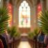 Palmzondag vieringen in België met gelovigen en palmtakken.