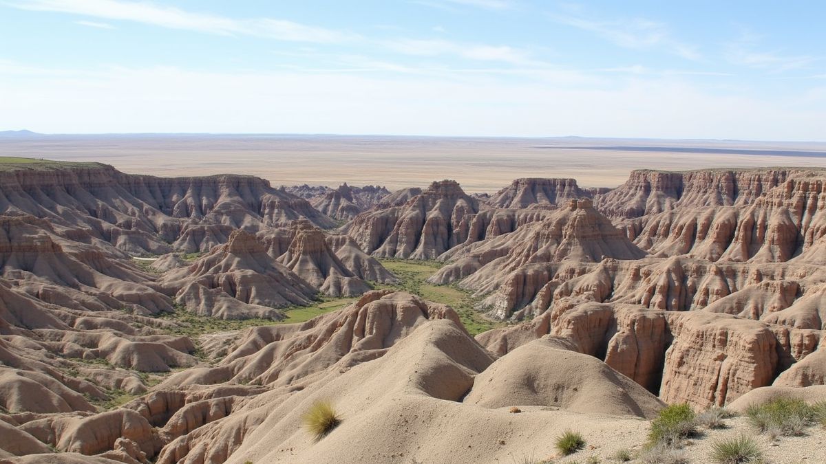 Panoramisch uitzicht op de Badlands in Zuid-Dakota