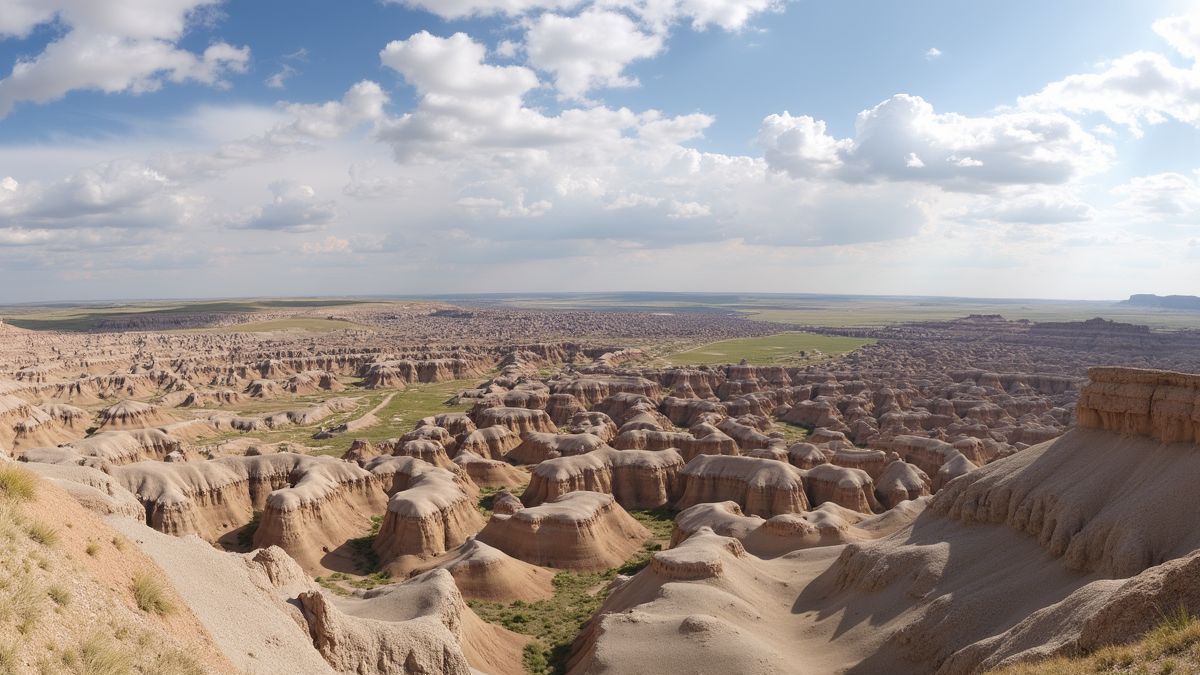 Panoramisch uitzicht op de Badlands in Zuid-Dakota