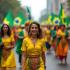 Parade ter gelegenheid van de Republieksdag in Brazilië.