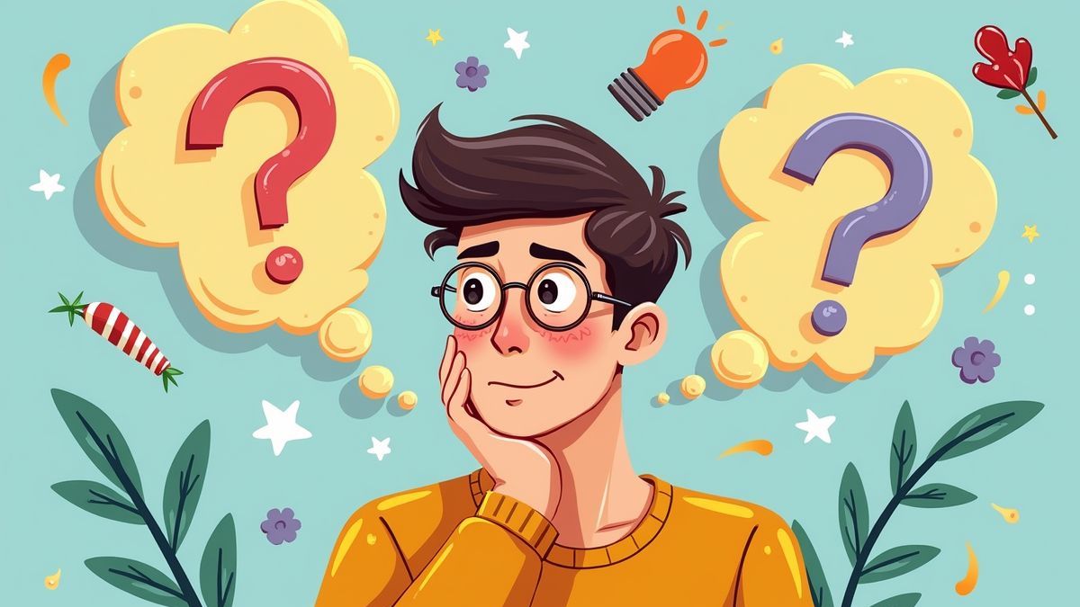 Persoon die nadenkt over zijn beslissing