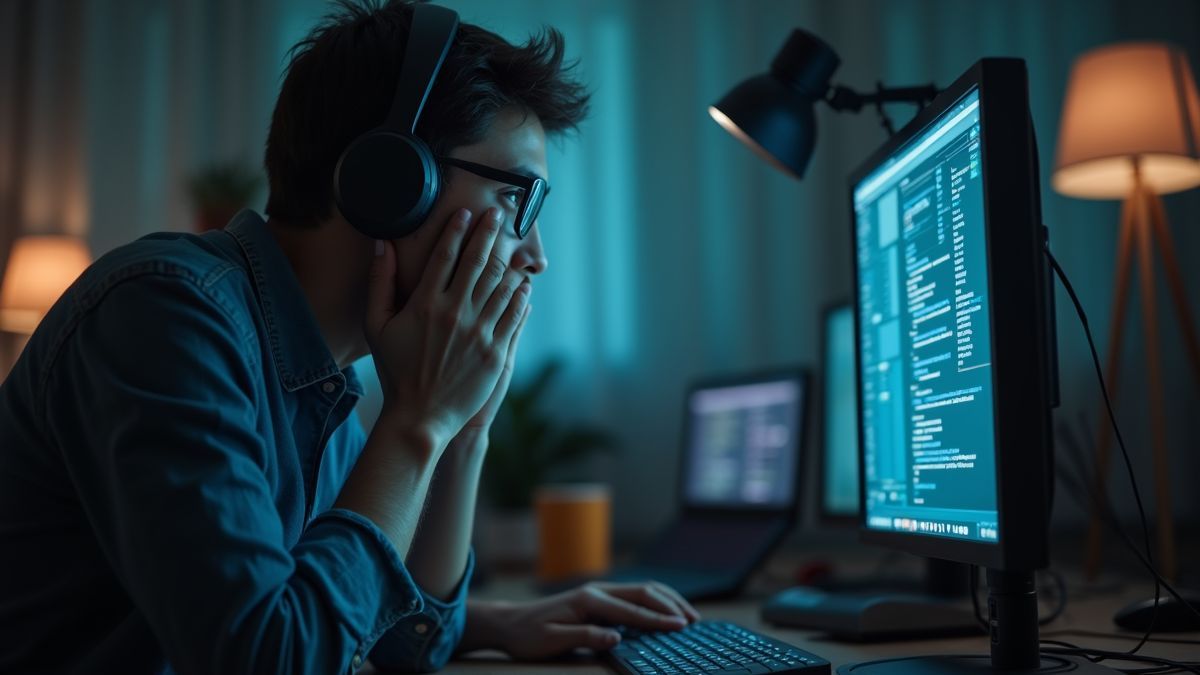 Persoon gefrustreerd door dataverlies