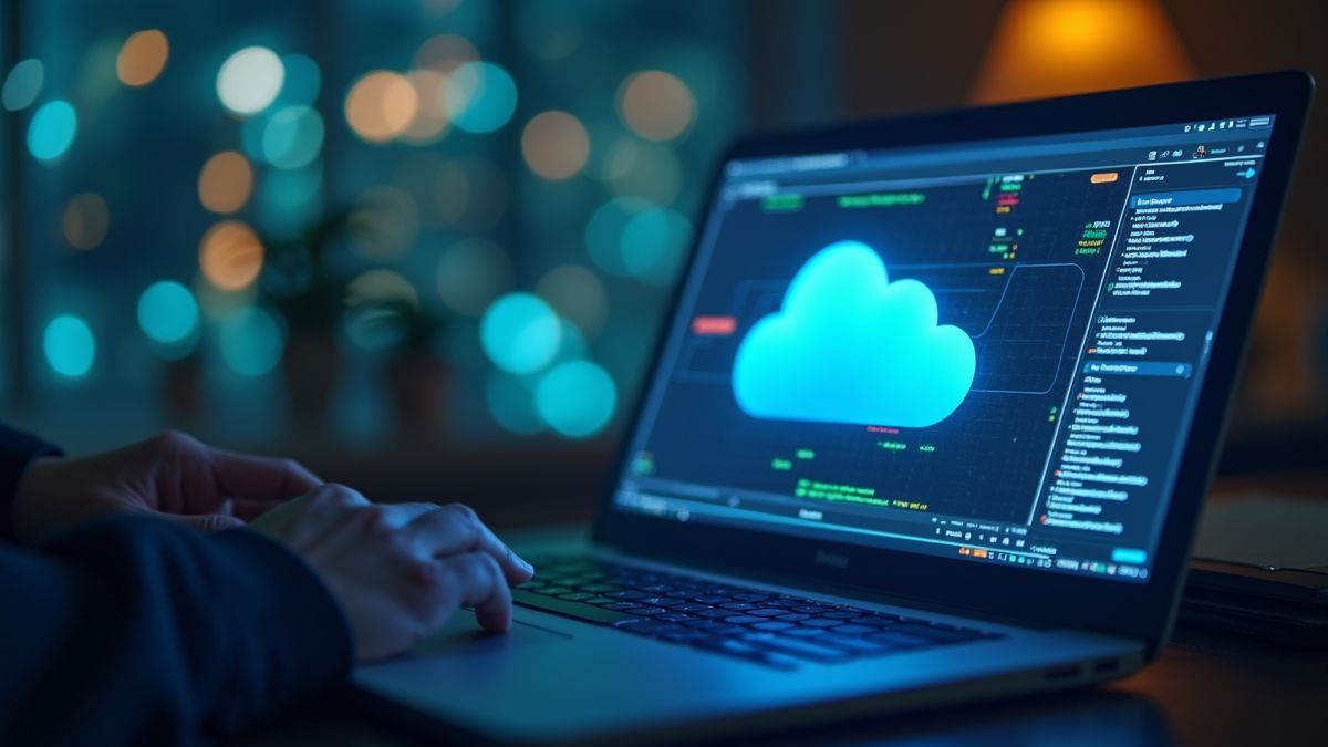 Persoon maakt een cloud-backup
