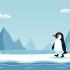 Pinguïn op het ijs in Antarctica