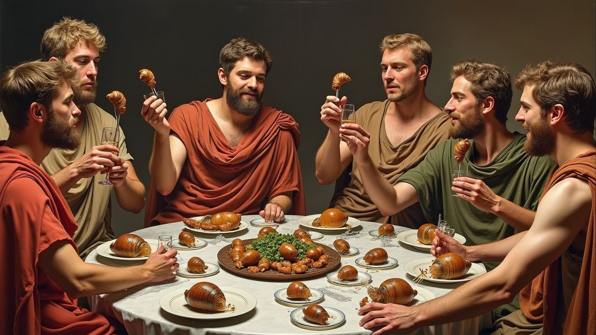 Romeinen smullen van escargots