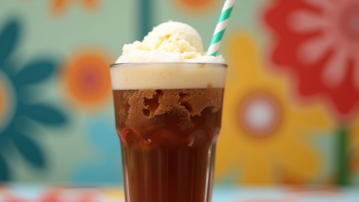 Root beer float met roomijs
