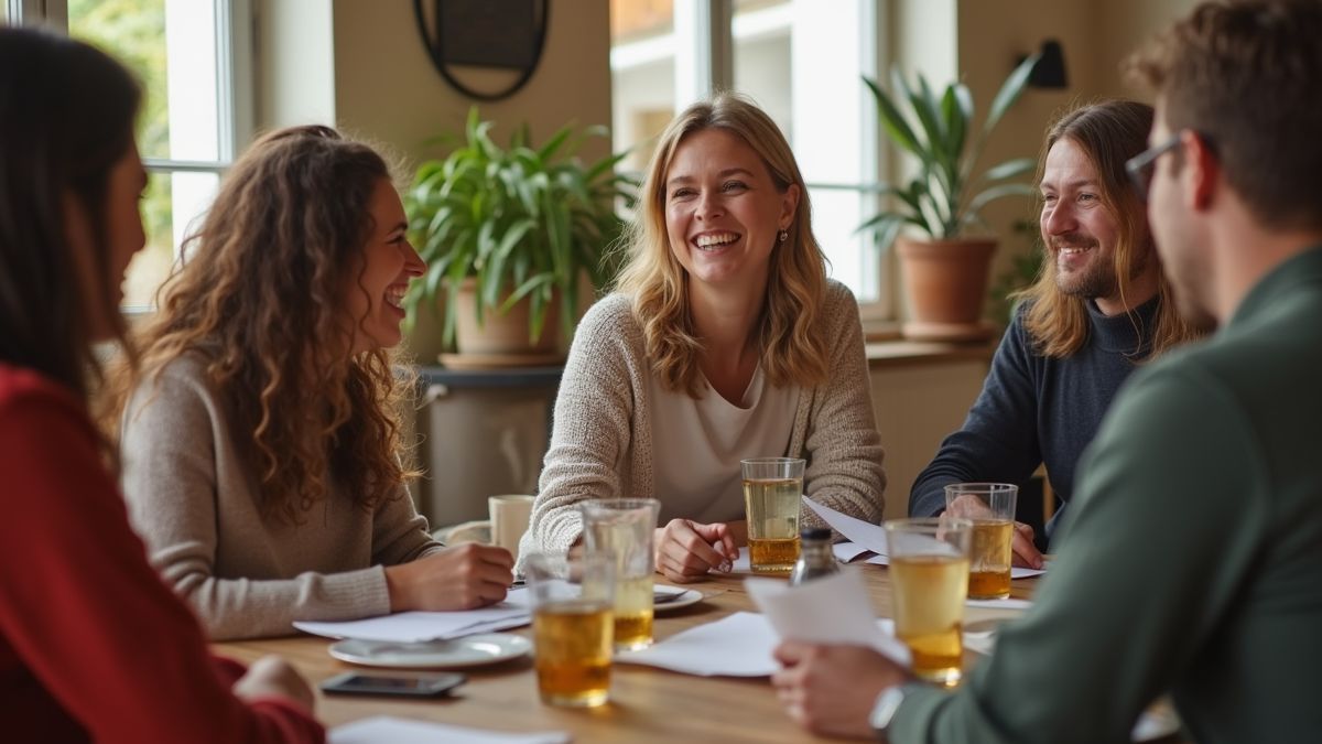 Samenkomst van alleenstaande ouders in een Belgisch cultureel centrum.