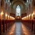 Serene church interior on Stille Zaterdag