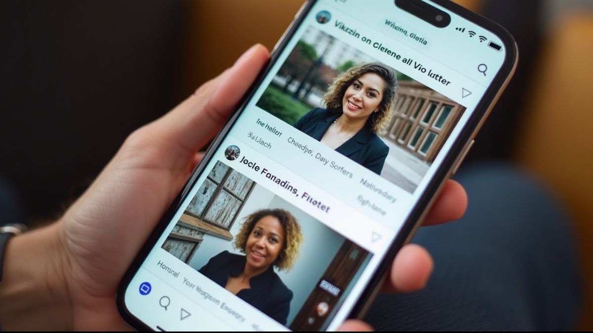 Smartphone met sociale mediaposts tegen geweld