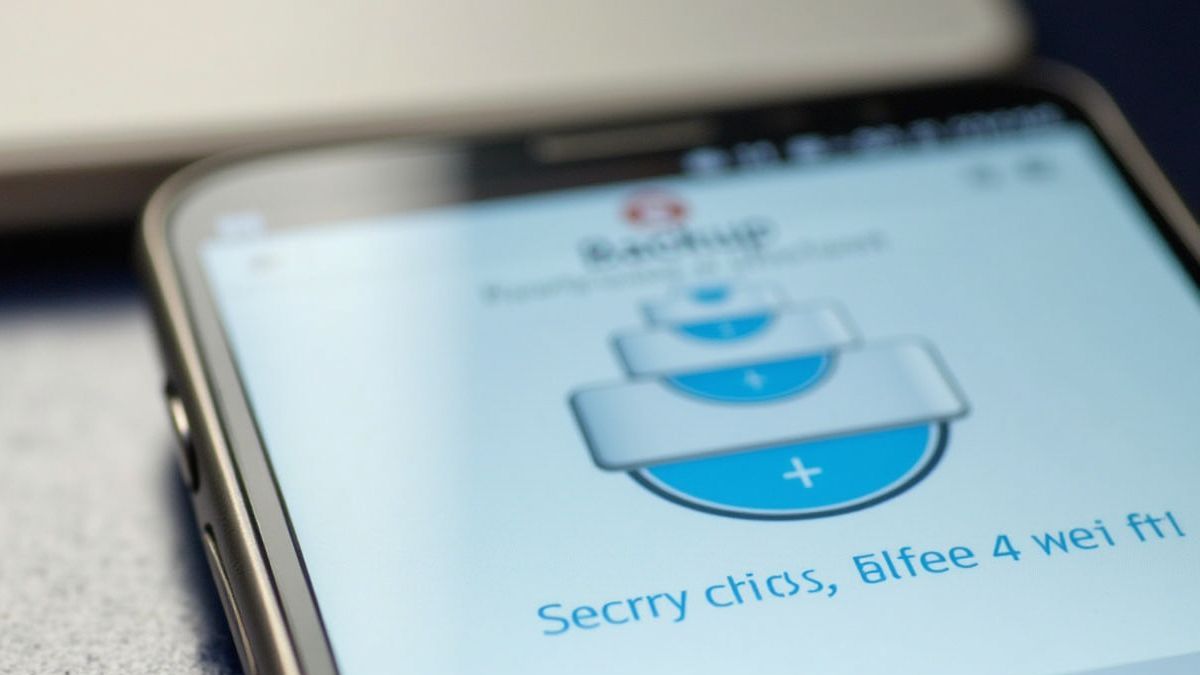 Smartphone toont een back-up app