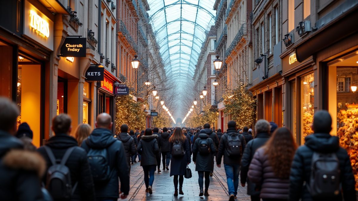 Straten van België met Black Friday-banners