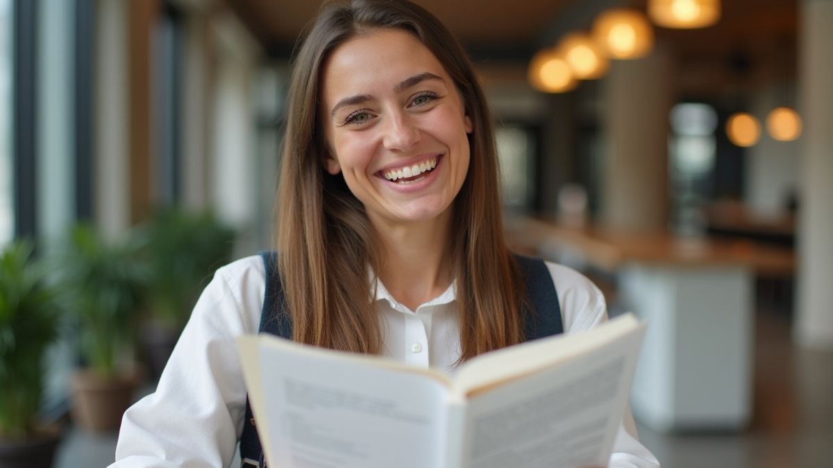 Student viert de voltooiing van een dissertatie.