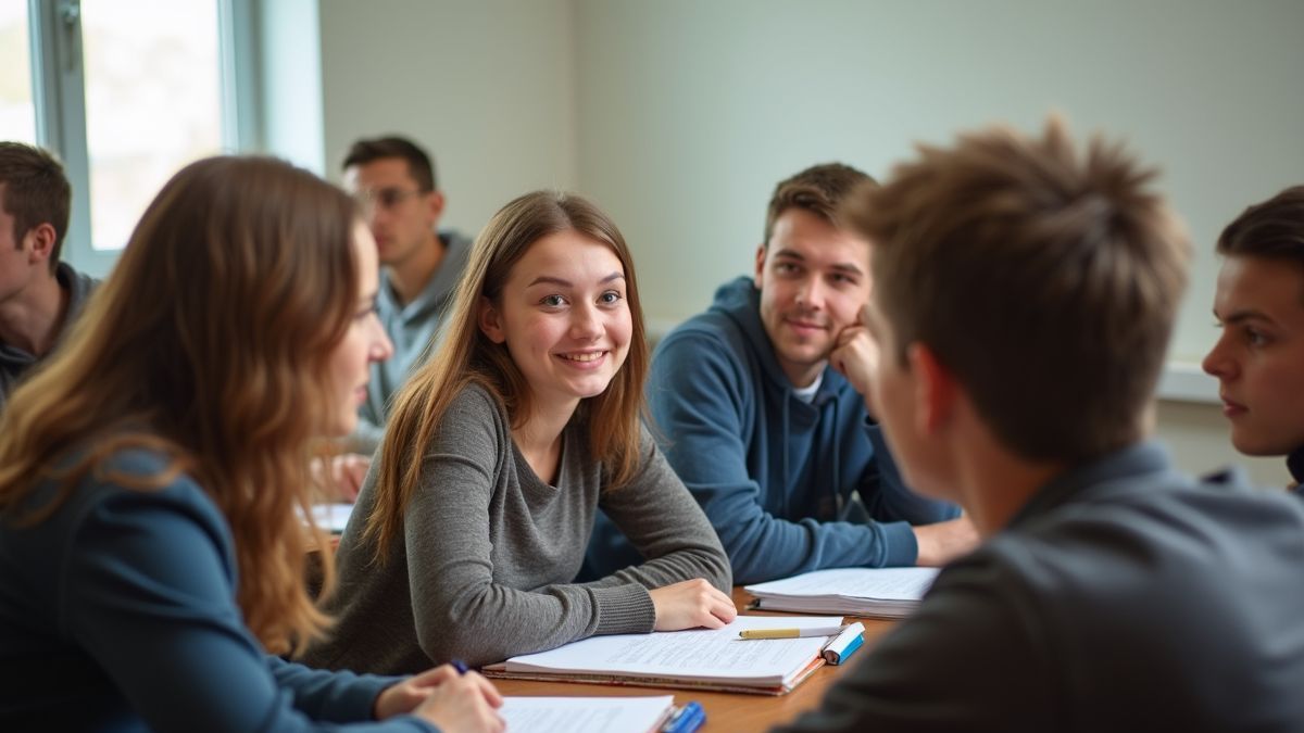 Studenten leren Wit-Russische taal en cultuur.