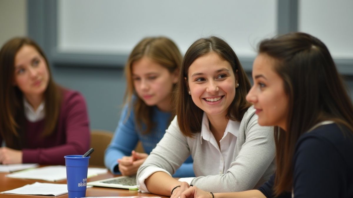 Studenten op een financiële workshop