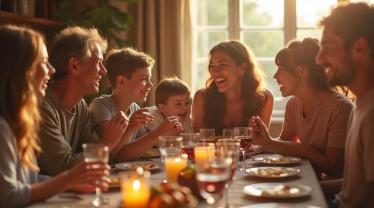 Tante en Nonkel Dag viering met familie