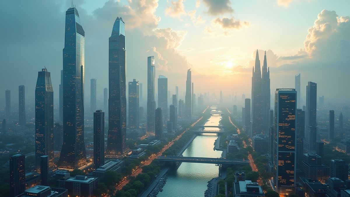 Toekomstige stadsgezichten gedreven door cogeneratie