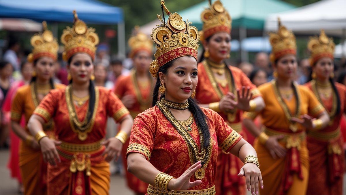 Traditionele Javanese dans tijdens de Sekaten vieringen.