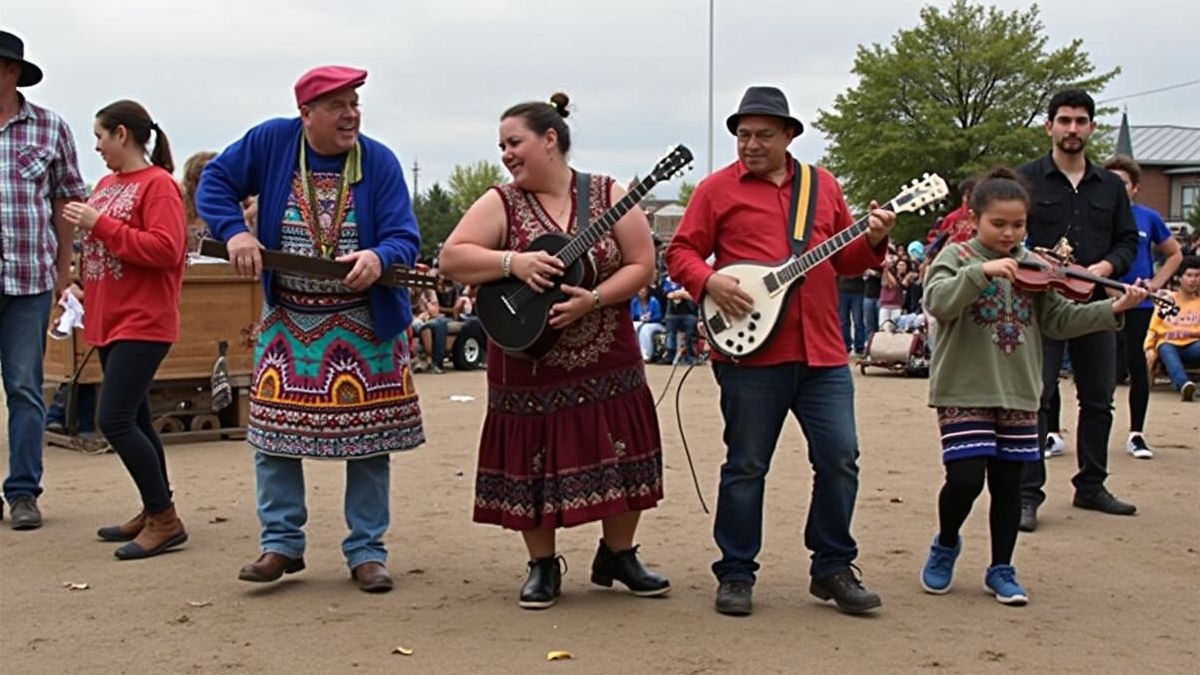 Traditionele Métis dans en muziekviering
