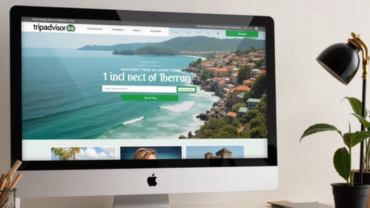 Tripadvisor-website op een computerscherm.