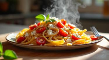 Uunifetapasta gerecht met tomaten