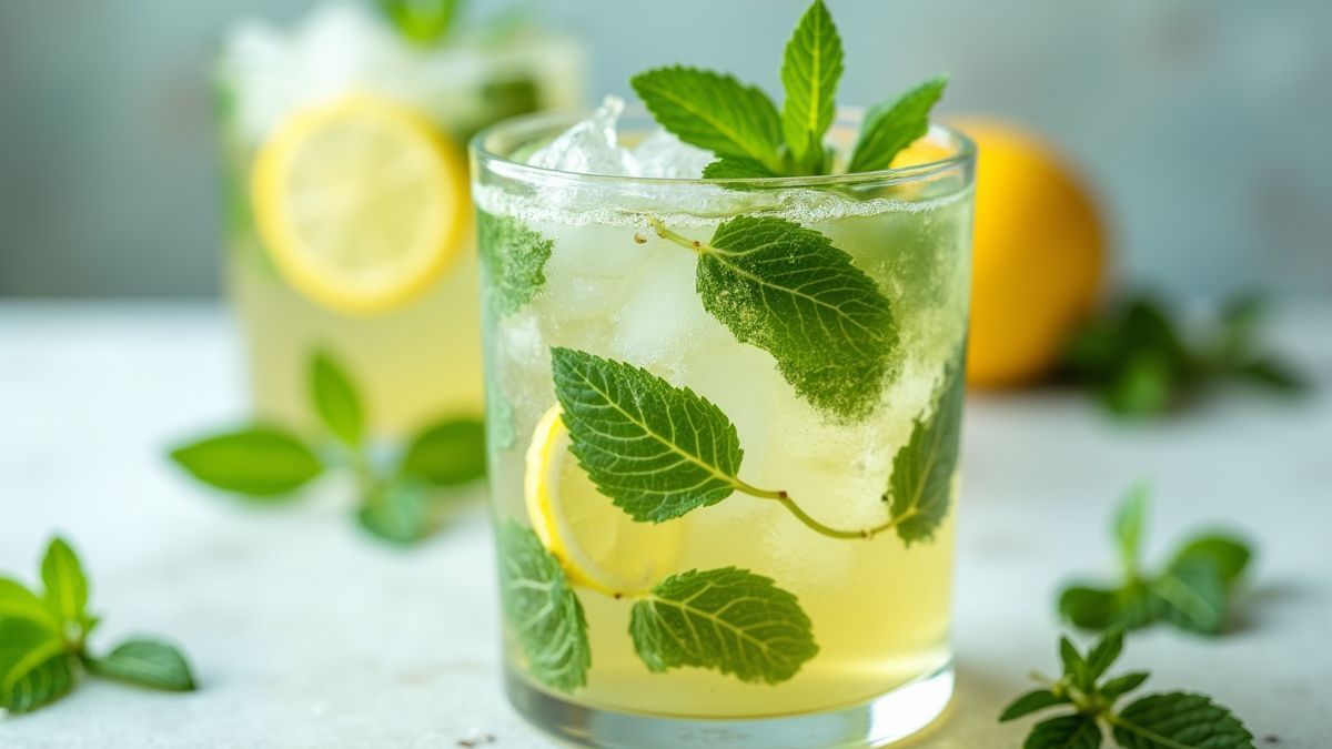 Verfrissende limonade met munt