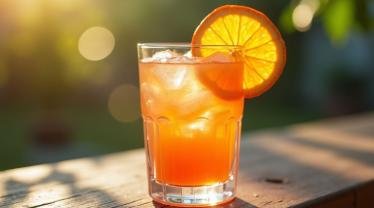 Verfrissende spritz cocktail met sinaasappel