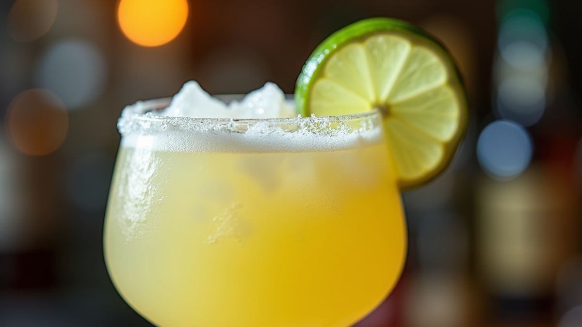 Vers gemaakte daiquiri met limoen.