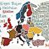 Verschillende Europese talen en cultuur symbolen