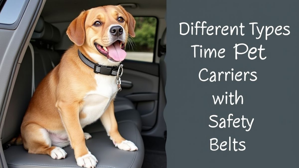 Verschillende huisdierenreismanden met gordels