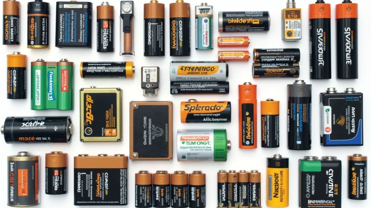 Verschillende soorten batterijen gebruikt in ons dagelijks leven.