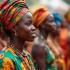 Viering van de Afrikaanse cultuur met diverse mensen