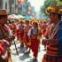 Viering van Onafhankelijkheidsdag in Colombia met kleuren, muziek en dans.