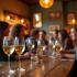 Vrienden die genieten van Rieslingwijn in een gezellige Belgische wijnbar